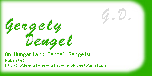 gergely dengel business card